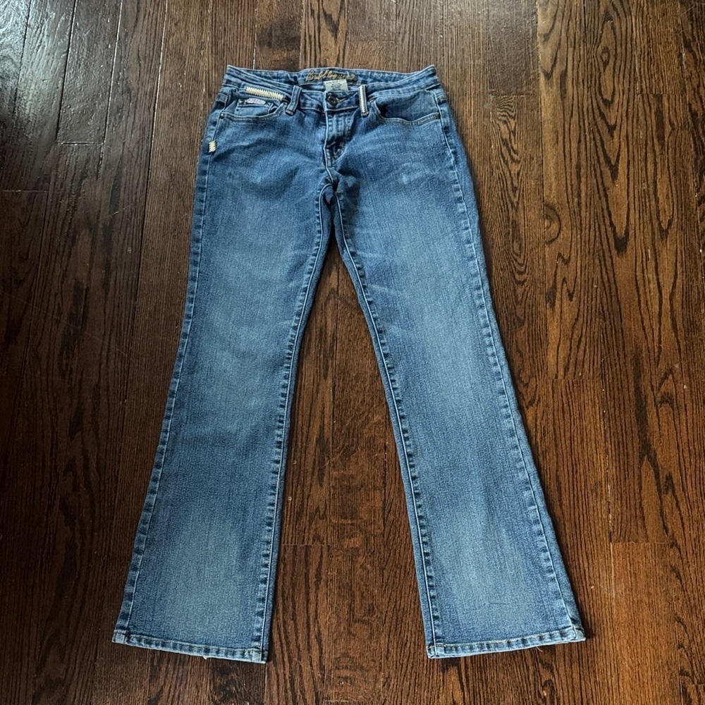 Vintage Y2K Bubblegum American Flavor Jeans size 7/8 Blue Denim Low Rise Flare